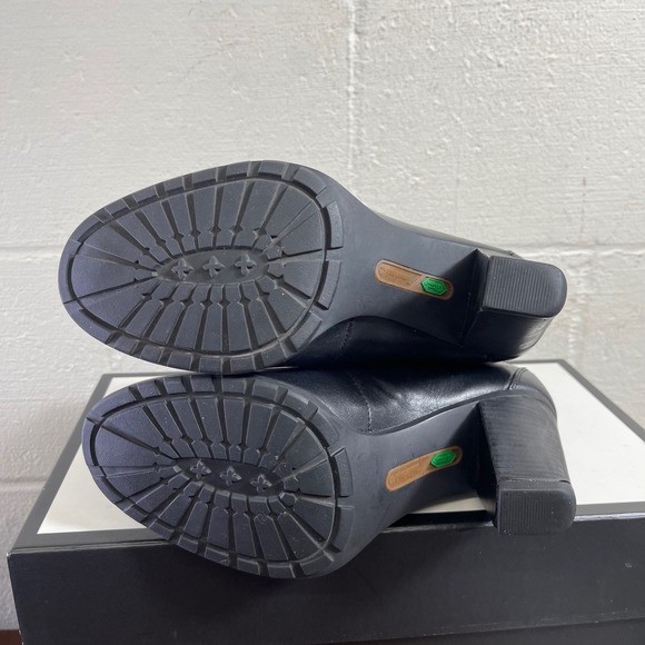 Timberland 8622A Black Leather Fold Down Boots Heels Lace Up Women's Size 8 US - Picture 9 of 10